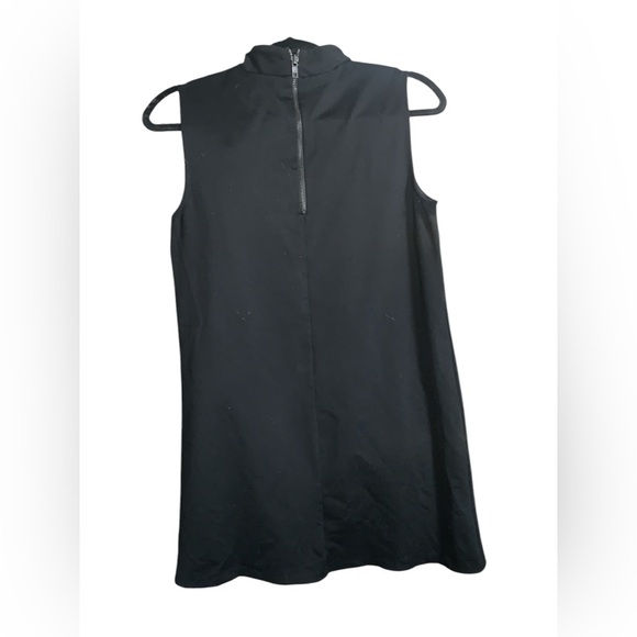 Cynthia‎ Rowley Black Mock Neck A-Line Sleeveless Mini Dress Size 8 - Picture 3 of 6